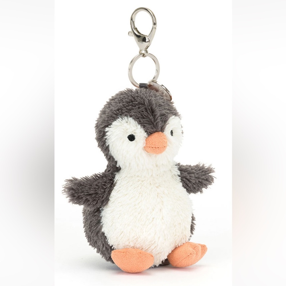 NWT Jellycat Peanut Penguin Bag Charm Plush Keychain